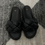 H&M Leather Slides Photo 0