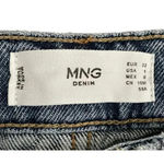 Mango MNG Denim Blue Wash High Rise Wide Leg Cotton Y2K Jeans SZ 1 #1272 Photo 5