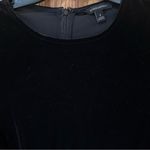 Banana Republic Long-Sleeve Twisted Black Velvet Stretch Midi Wrap Dress Size 4 Photo 4