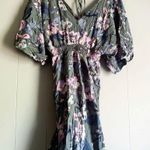 Jessica Simpson Maternity Gray Floral Maxi Dress M Photo 3