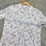 Garnet Hill  Essential Organic-Cotton Button Down Shirt Longsleeve Floral Size 12 Photo 10