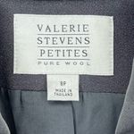 Valerie Stevens Petites Vintage Pure Wool Deep Navy Blue Blazer Jacket 8 Petite Photo 11
