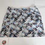 CJ Banks Flamingo Palm Leaves Tropical Skort Pockets Size 22W Resort Vacation Blue Photo 10