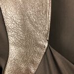 Rickie Freeman Teri Jon Sheath Dress Faux Leather Brown Size 4 Photo 14