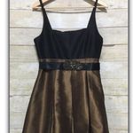 Wrapper embellished metallic skirt formal party cocktail dress size 6 Photo 1