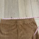 Aerie  Women’s Dark Tan Groove on Velour Ribbed Flare Pant Sz L Photo 7