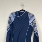 Krimson Klover Navy Fair Isle Pattern Mover Maker Hoodie Sweater Dress M Blue Size M Photo 7