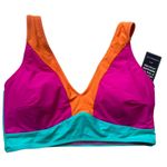 Blooming Jelly Two-Piece Color Block High Waisted Adjustable Bikini M Medium New Photo 2