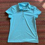 IZOD  LIGHT BLUE SILVER POLKA DOT COOL FX GOLF POLO Photo 1