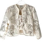 Natori  Neiman Marcus Vintage Jacket Bustier Set Satin Embroidered Pearl Small Photo 0