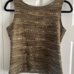 Hiatus Y2K  Womens Large Brown Tapestry Sleeveless Blouse Top Textured‎ Boho Photo 0