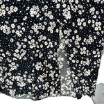 New Look ASOS Black Microfloral Daisy Midi Dress with Slit 3/4 Sleeves NWT sz 14 Photo 6