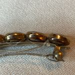 Vintage Heart Bar Style Barrette Hair Clip Gold Brass Tone w/ patina Hearts Photo 13