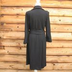 St. John  Caviar Black Knit Wool Blend Belted Coat Photo 3