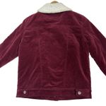 Forever 21 Velvet Sherpa Barn Jacket Womens S Burgundy Casual Western Cowgirl Photo 2
