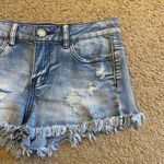 Indigo Rein  Blue Denim Distressed Jean Shorts, Size 3 Photo 1