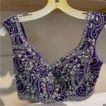 Two Piece Embellished Purple Prom Dress Size 6 Photo 1