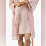 Angel Maternity Women’s Size XL/2XL Robe Pink Crochet NWT Photo 0