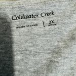 Coldwater Creek Plus Size 2X Gray Floral Print Sleeveless Semi-Sheer Top Women Photo 5