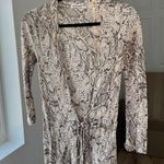 Reformation  Jaz Snake Print Wrap Midi Long Sleeve Dress Size M $248 Photo 7