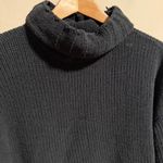 Aerie Black Chenille Oversized Chunky Knit Turtleneck Sweater Size XS Photo 4
