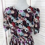Urban Outfitters Pins & Needles UO Floral Pleat Skirt Open Back Dress Black Multi Small Photo 5