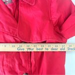 Banana Republic  Womens Red Double Breasted Trench Coat w/Belt 100% Cotton Size M Photo 7