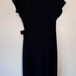 Michael Kors Black Mini Wrap Dress Womens L Casual LBD Classic Closet Staple Photo 9