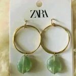ZARA -  gold and jewel Earrings Photo 2