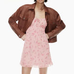 Wilfred Aritzia  Genoa Mini Dress Pink M Milkmaid Cottagecore Photo 0