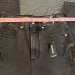 EXPRESS Super High Waisted Black Tonal Snakeskin Print Slim Ankle Jeans Sz 0 New Photo 9