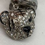 Alexis Bendel Clip On Purse Fob keychain silver Tone heart shaped watch running Photo 2