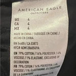 American Eagle Ripped Distressed black stretchy denim mom shorts size 4 Photo 6