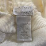 Vintage 90s Designers Originals Luxelon Mock Neck Sweater Back Zip Ribbed Bone M White Size M Photo 2
