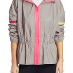 Terez  Glow Gear Women’s Reflective Trim Peplum Windbreaker Jacket Size Large EUC Photo 0