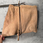 Maxon Collection Italian Blush Leather Foldover Clutch Chain Crossbody Bag Purse Tan Photo 6