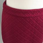 Forever 21  quilted Stitched Patterned Mini Skirt Crimson sz Small Photo 2