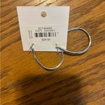 Loft  Holiday Silver Hoops- NWT Photo 1