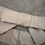 Teri Jon Rickie Freeman Grey Wool & Silk Dress with Bow Belt Gray Size 4 Photo 1