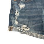 American Eagle  Blue Distressed Ripped Super Stretch Denim Jean Shorts Women Sz 2 Photo 2