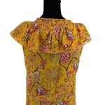 Sonmer Womens Floral Ruffled Sleeveless‎ Maxi Dress Yellow Size Medium NWOT Photo 8