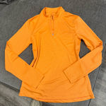 Nike  Women's Orange Long Sleeve Quarter-Zip Top Photo 0