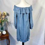 Anthropologie Pilcro and the Letterpress  Off Shoulder Chambray Dress Sz 2💛 Photo 4