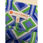 Jude Connally Marlowe Trellis Cobalt Kelly Dress Collared 3/4 Sleeve Preppy XS Photo 7