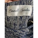 Emerald Sundae  Navy Sparkle Knit Bodycon Mini Dress Sleeveless Scoop Neck Photo 2