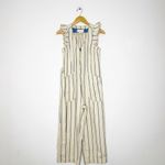 Anthropologie By  Striped Ruffle-Sleeve Jumpsuit Size 4 | 100% Cotton Photo 2