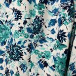 Leslie Fay Vintage Womens Floral Dress Blouse Blue White Top Shirt Size P 10 u Photo 5