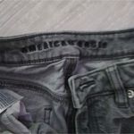 American Eagle  Black Distressed Mom Jeans Women’s Size 0 High Rise Ripped Knee Photo 4