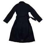 Madewell NWT  Women's Black Double-Breasted Trench Coat Size S Wool Winter Cozy Photo 7