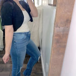 Nina Leonard Lennie for  black knit bolero shrug top size large Photo 1